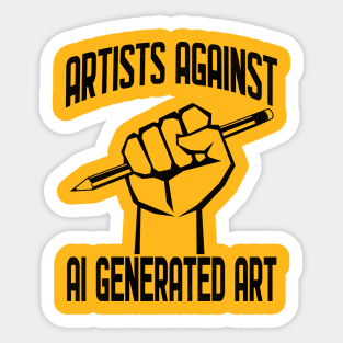 Artists Against AI Generated Art Sticker